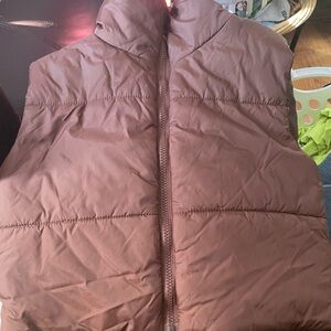 Shein Brown Puffer Vest